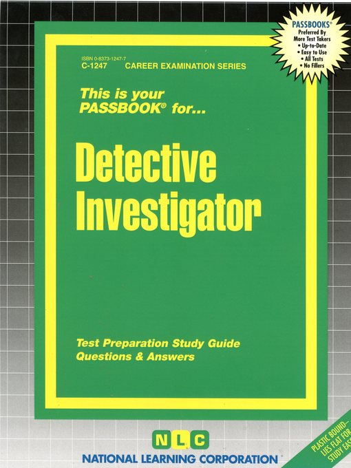 Title details for Detective Investigator by National Learning Corporation - Available
